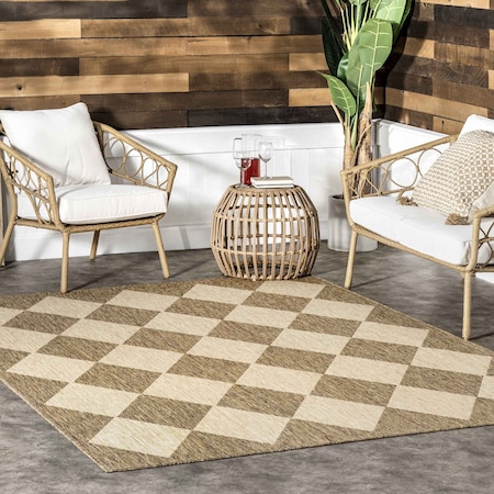 Nuloom Sabina Diamond Trellis Indoor/Outdoor Area Rug 6ft 7in x 9ft GBCB52A-6709